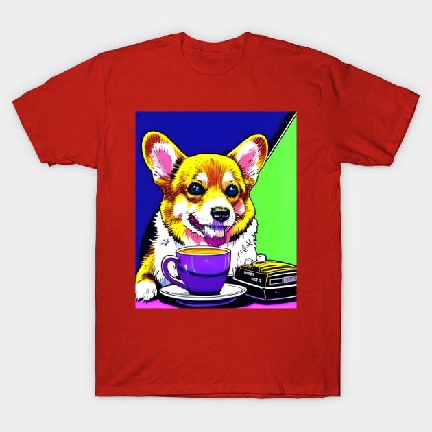 Corgi And Coffee T-Shirt by Megaluxe 